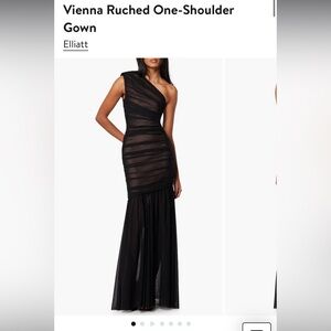 Elliatt Sheer Black One-Shoulder Dress